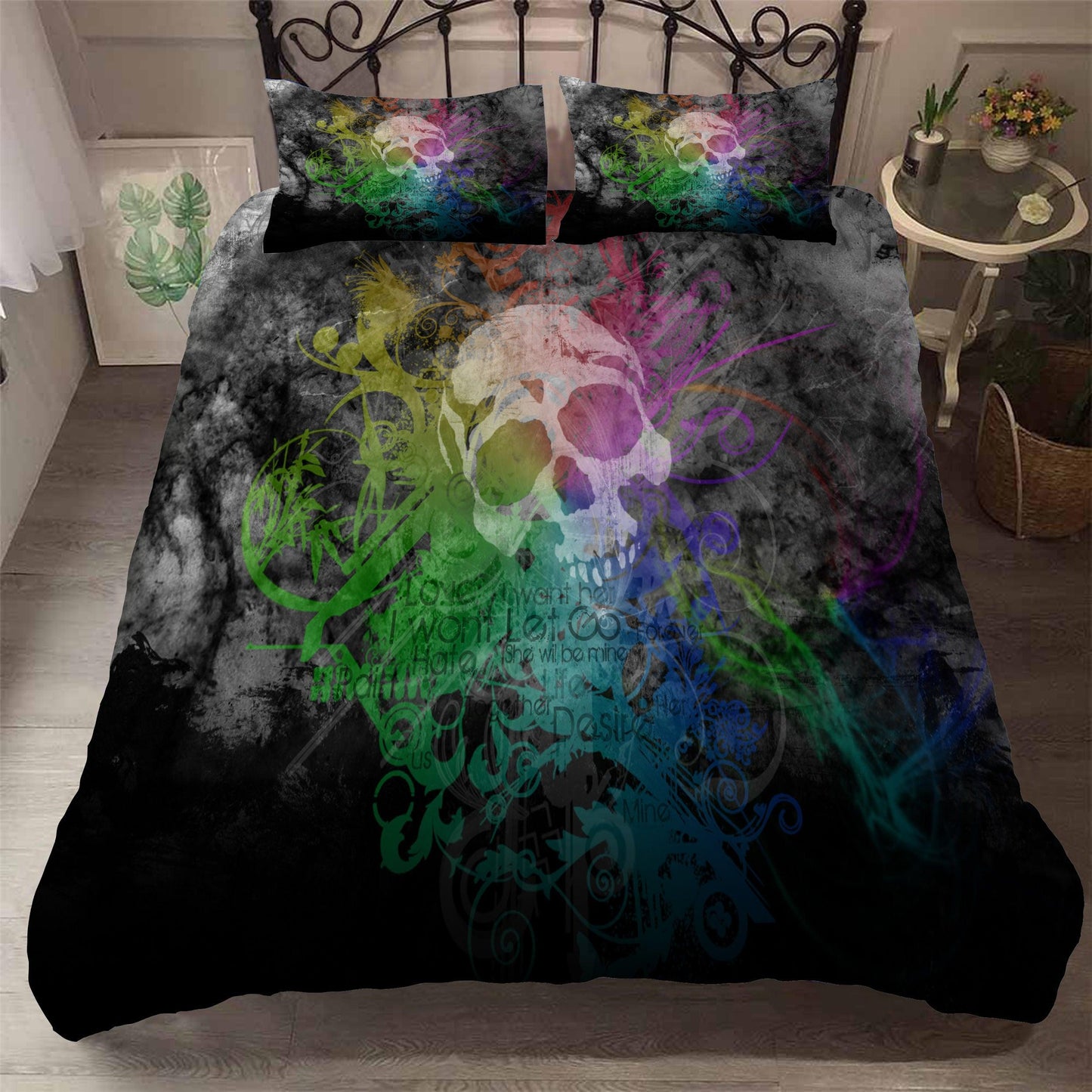 3D Abstract Skull Quilt Cover Set Bedding Set Pillowcases 46