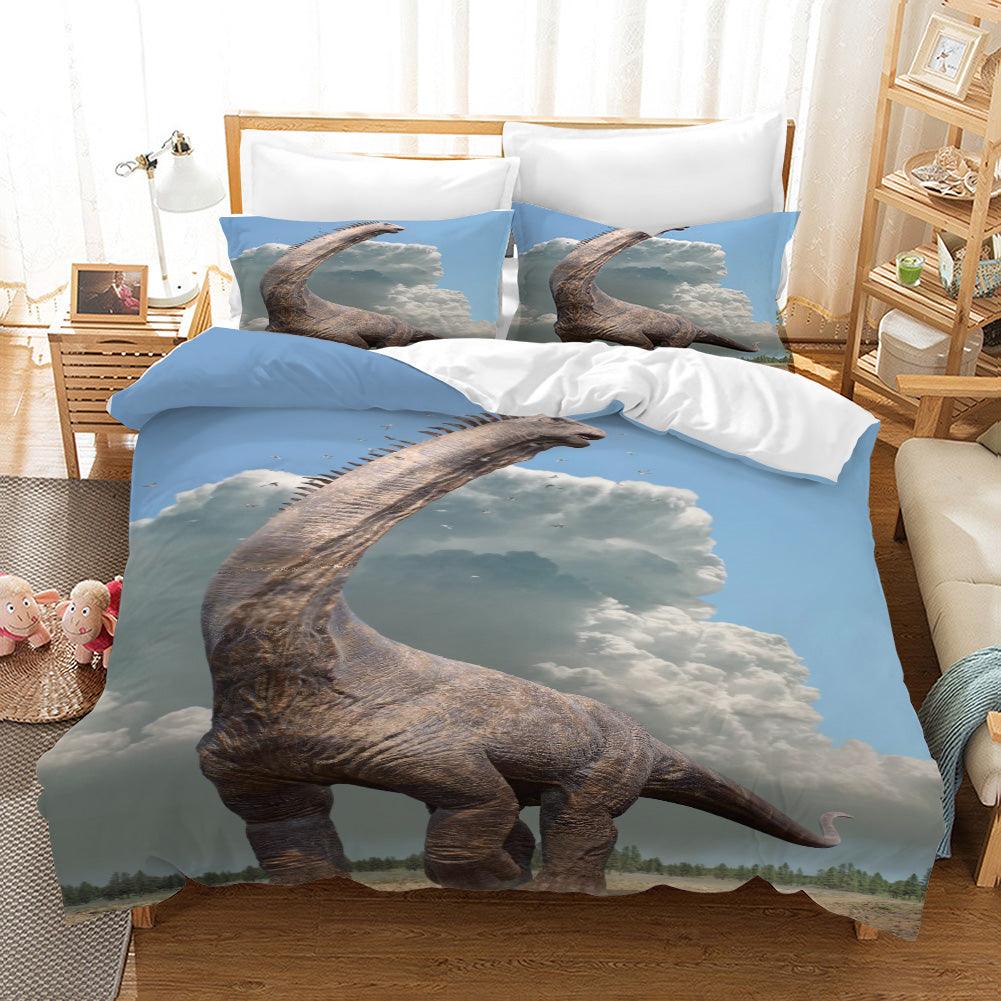 3D Blue Sky Clouds Dinosaur Quilt Cover Set Bedding Set Pillowcases 40