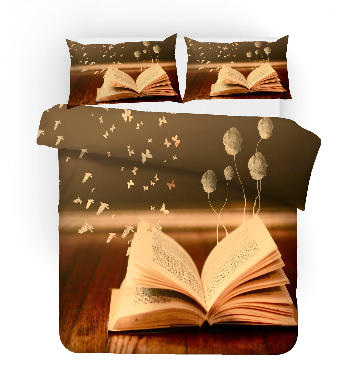 3D Book Butterfly Quilt Cover Set Bedding Set Pillowcases 69