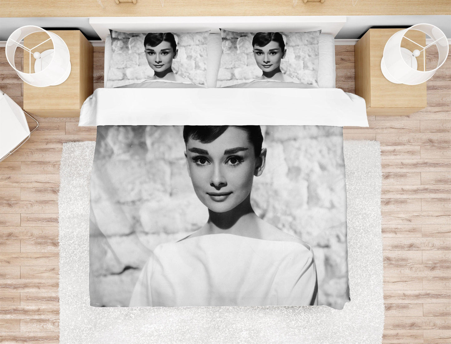 3D Audrey Hepburn  Quilt Cover Set Bedding Set Duvet Cover Pillowcases SF27