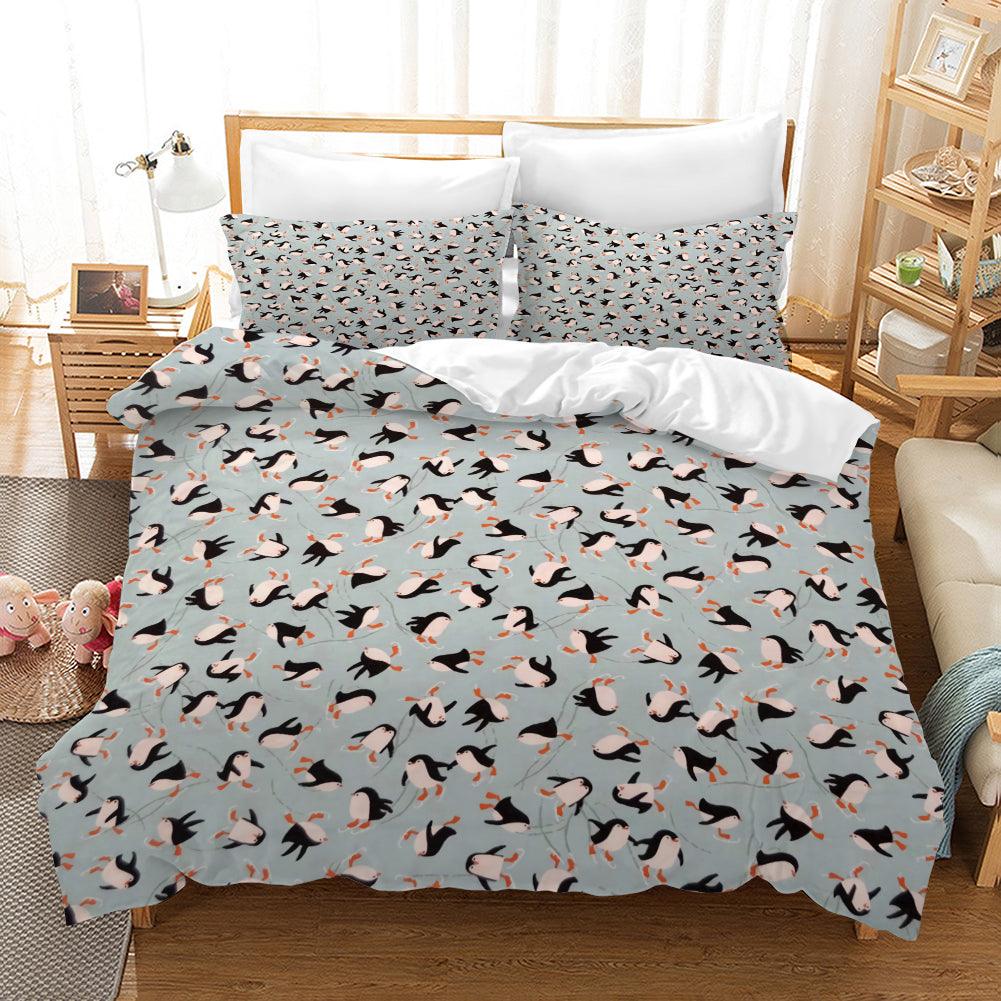 3D Cartoon Penguin Quilt Cover Set Bedding Set Pillowcases 98