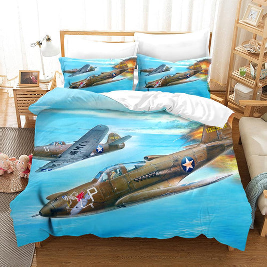 3D Airplane  Quilt Cover Set Bedding Set Duvet Cover Pillowcases WJ 1754