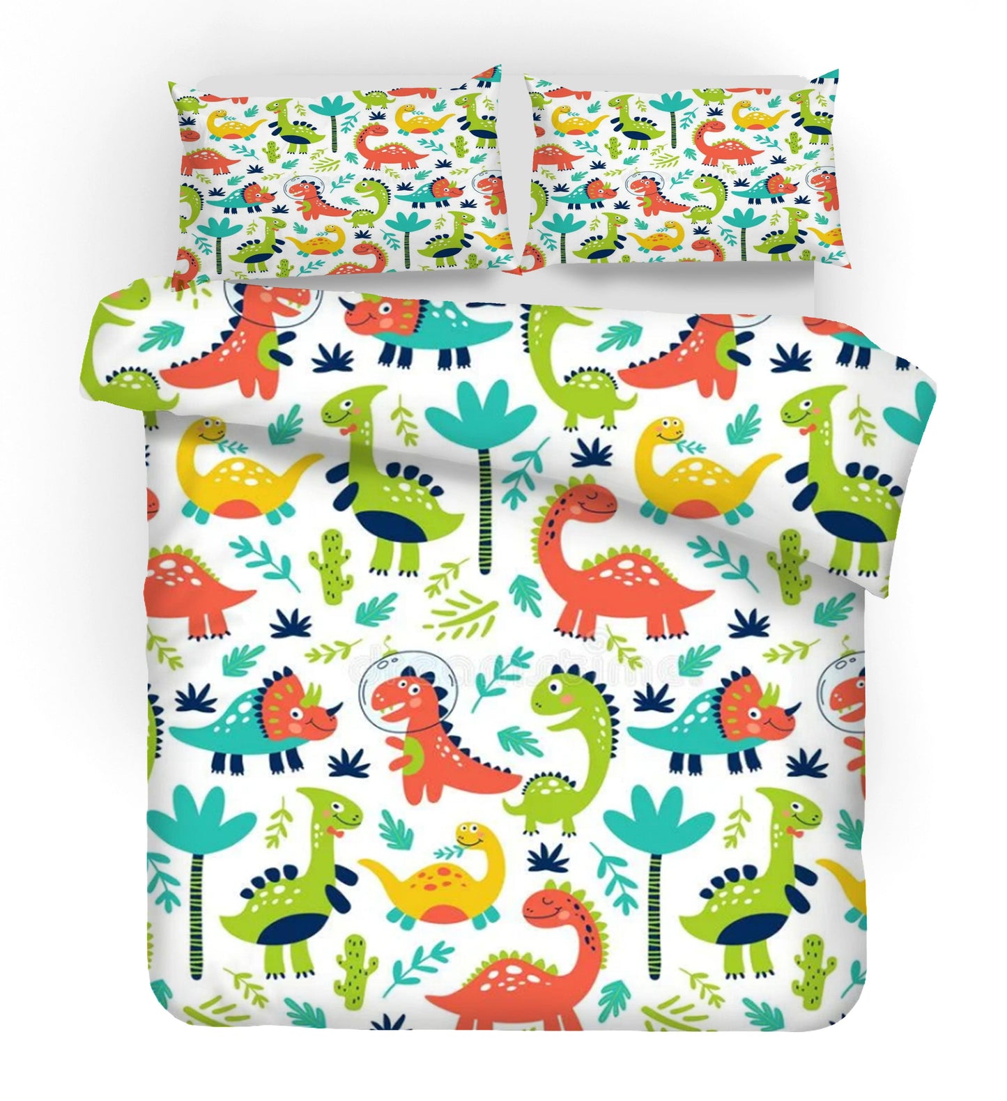 3D Cartoon Animal Dinosaur Coconut Tree Quilt Cover Set Bedding Set Duvet Cover Pillowcases 53
