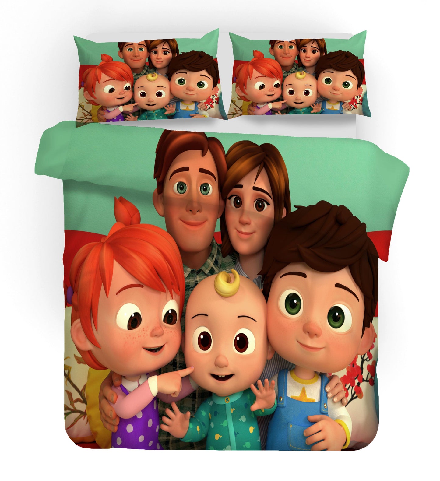 3D Cartoon Nursery Rhymes Pattern Quilt Cover Set Bedding Set Duvet Cover Pillowcases 60