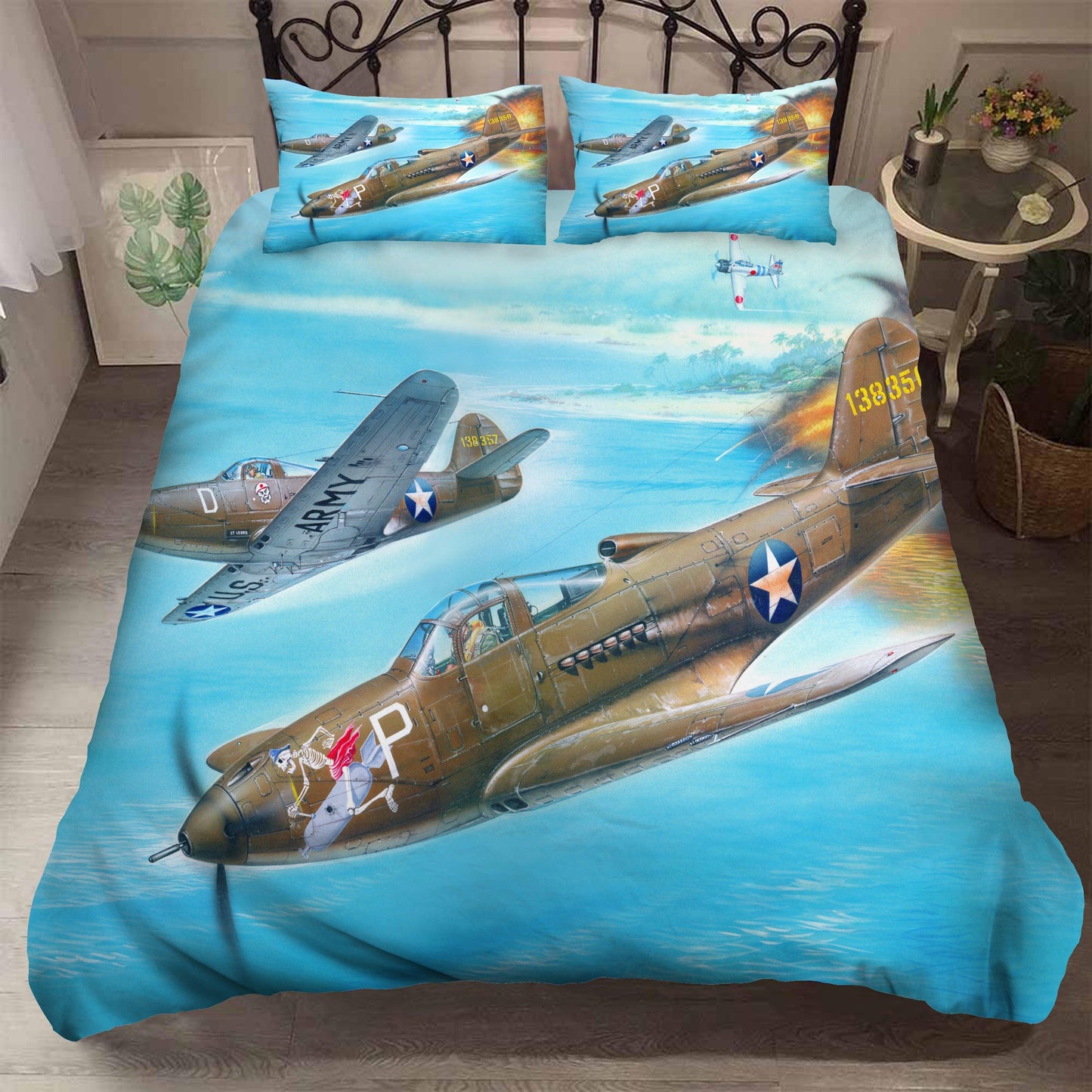 3D Airplane  Quilt Cover Set Bedding Set Duvet Cover Pillowcases WJ 1754