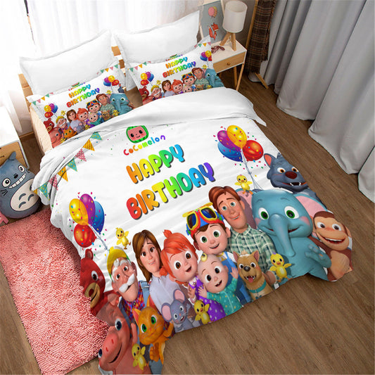 3D Cartoon Nursery Rhymes Pattern Quilt Cover Set Bedding Set Duvet Cover Pillowcases 61