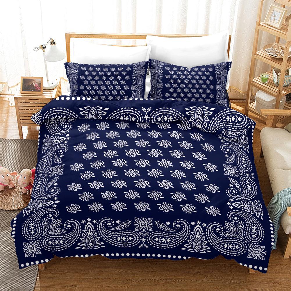 3D Blue Abstract Floral War Quilt Cover Set Bedding Set Pillowcases 173
