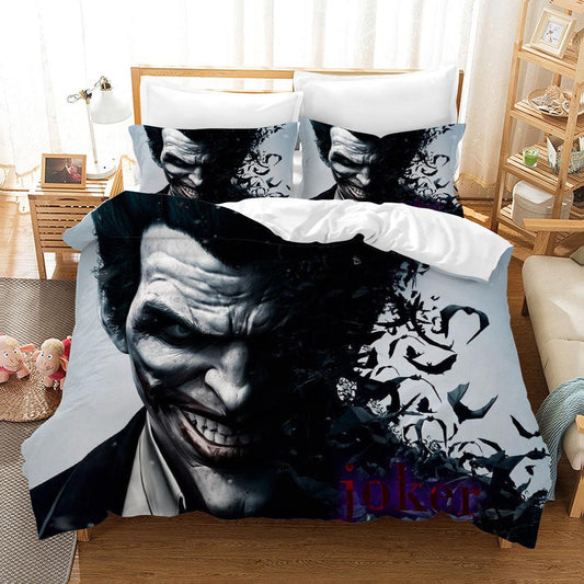 3D Black Evil Clown Quilt Cover Set Bedding Set Pillowcases 157