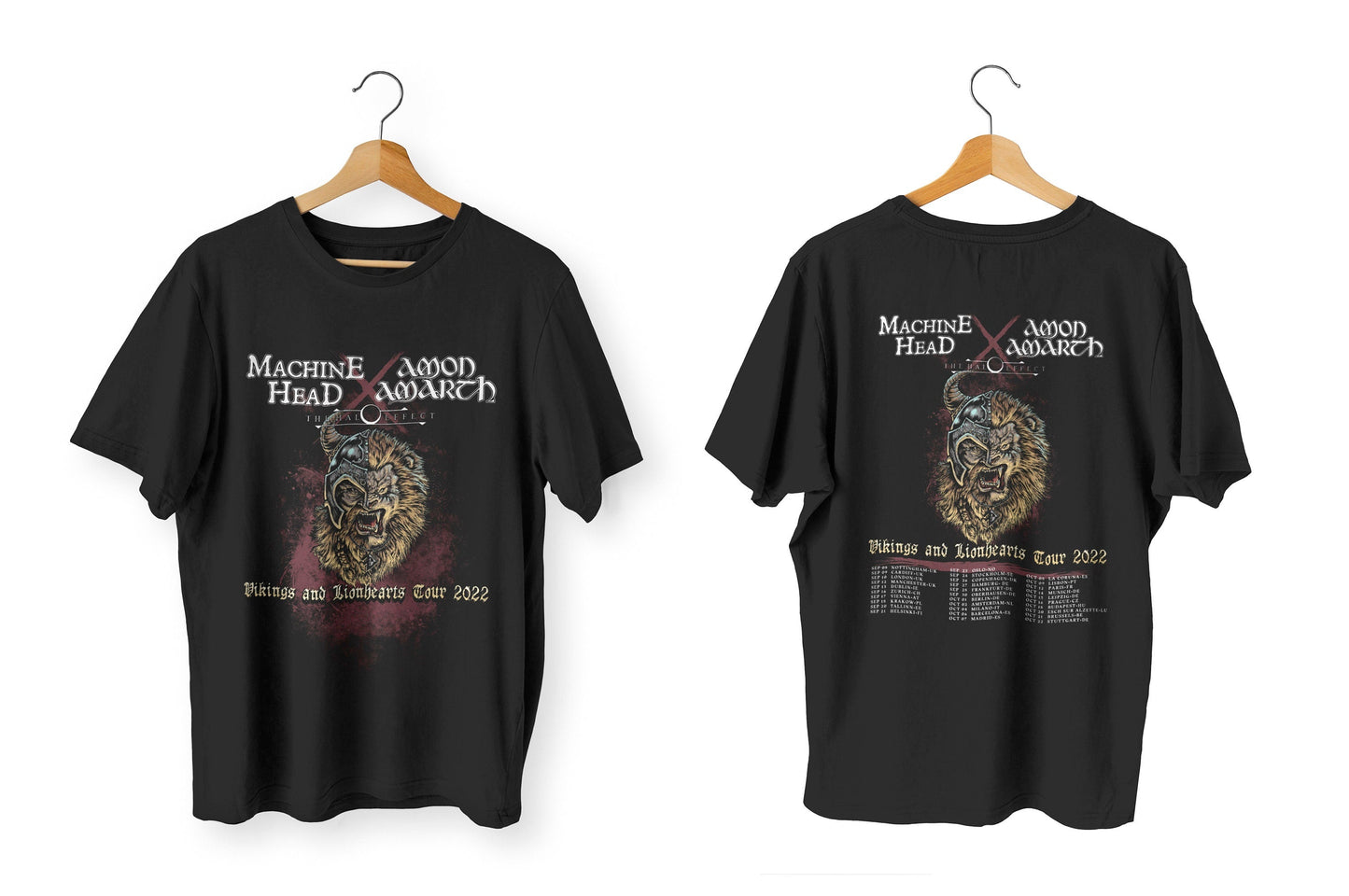 Machine Head n Amon Amarth Vikings and Lionhearts Tour T-Shirt