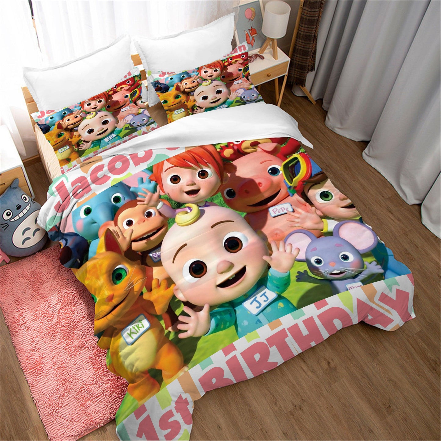 3D Cartoon Nursery Rhymes Pattern Quilt Cover Set Bedding Set Duvet Cover Pillowcases 61