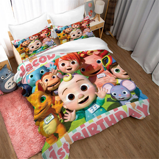 3D Cartoon Nursery Rhymes Pattern Quilt Cover Set Bedding Set Duvet Cover Pillowcases 62