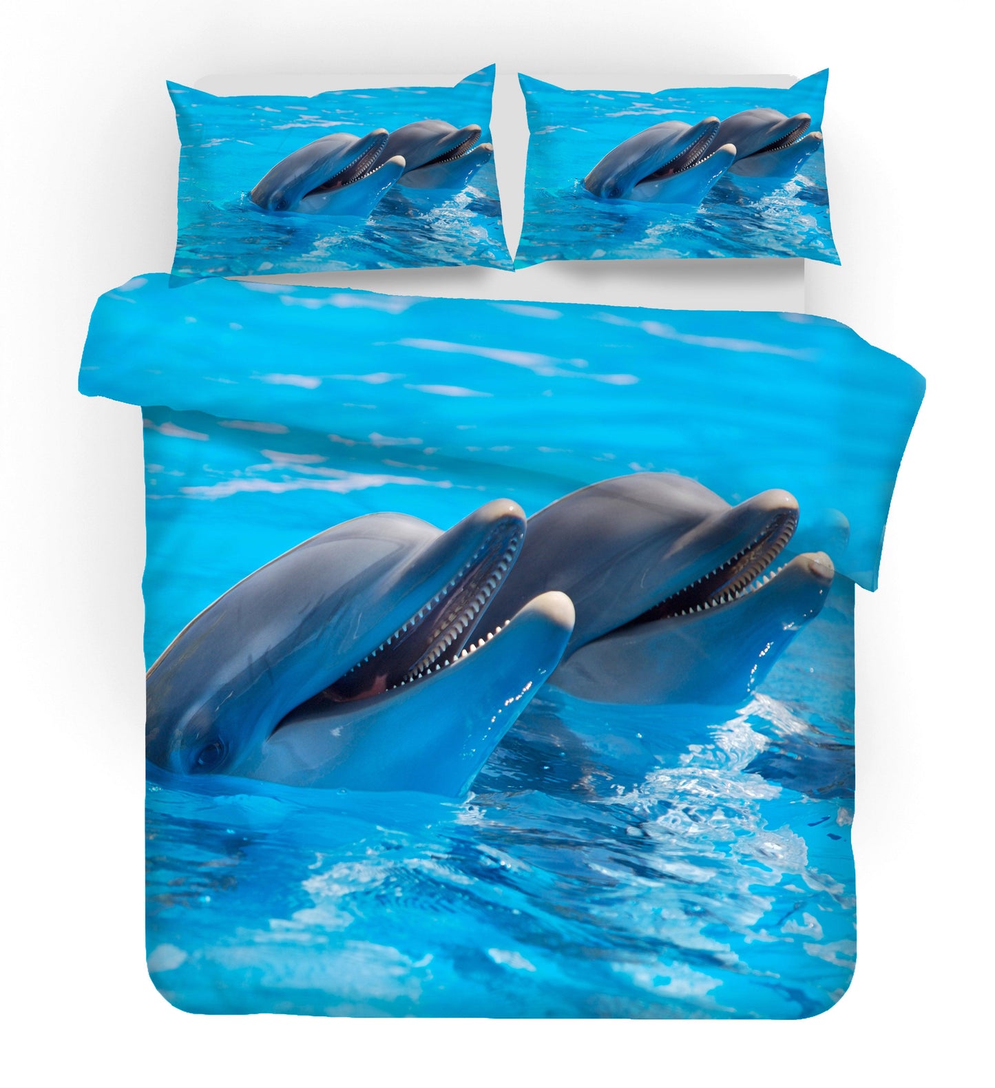 3D Blue Sea Animal Dolphin Quilt Cover Set Bedding Set Duvet Cover Pillowcases 34