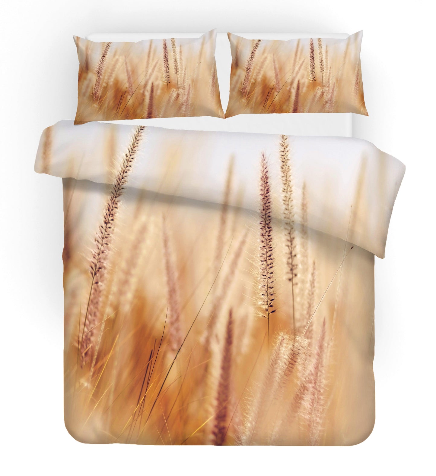 3D Autumn Foxtail Grass Quilt Cover Set Bedding Set Pillowcases 252