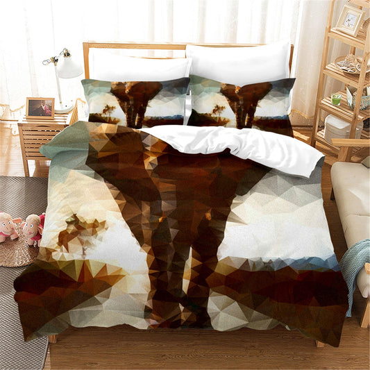 3D Abstract Elephant Quilt Cover Set Bedding Set Pillowcases 139