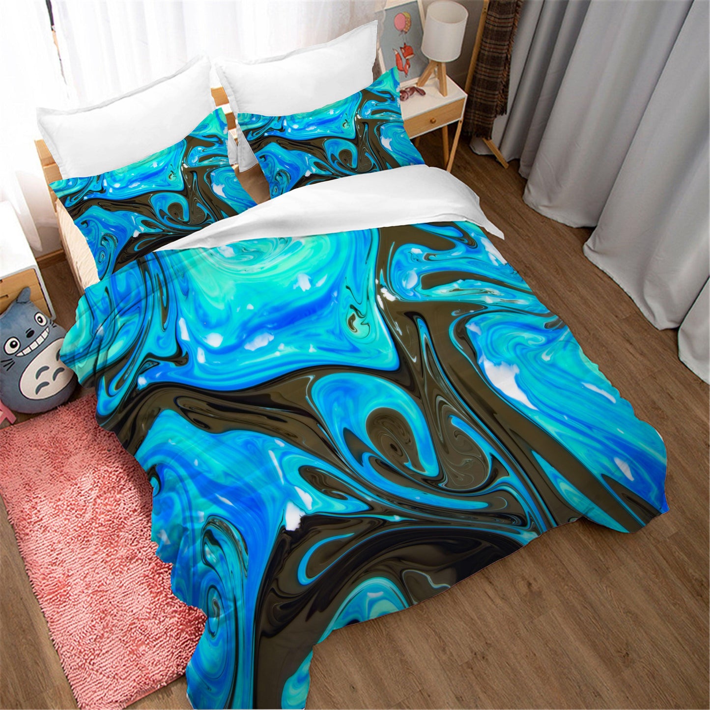 3D Blue Fluid Pattern Quilt Cover Set Bedding Set Duvet Cover Pillowcases 73