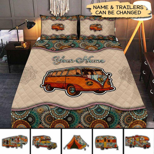 Camping Custom Quilt Bedding Set