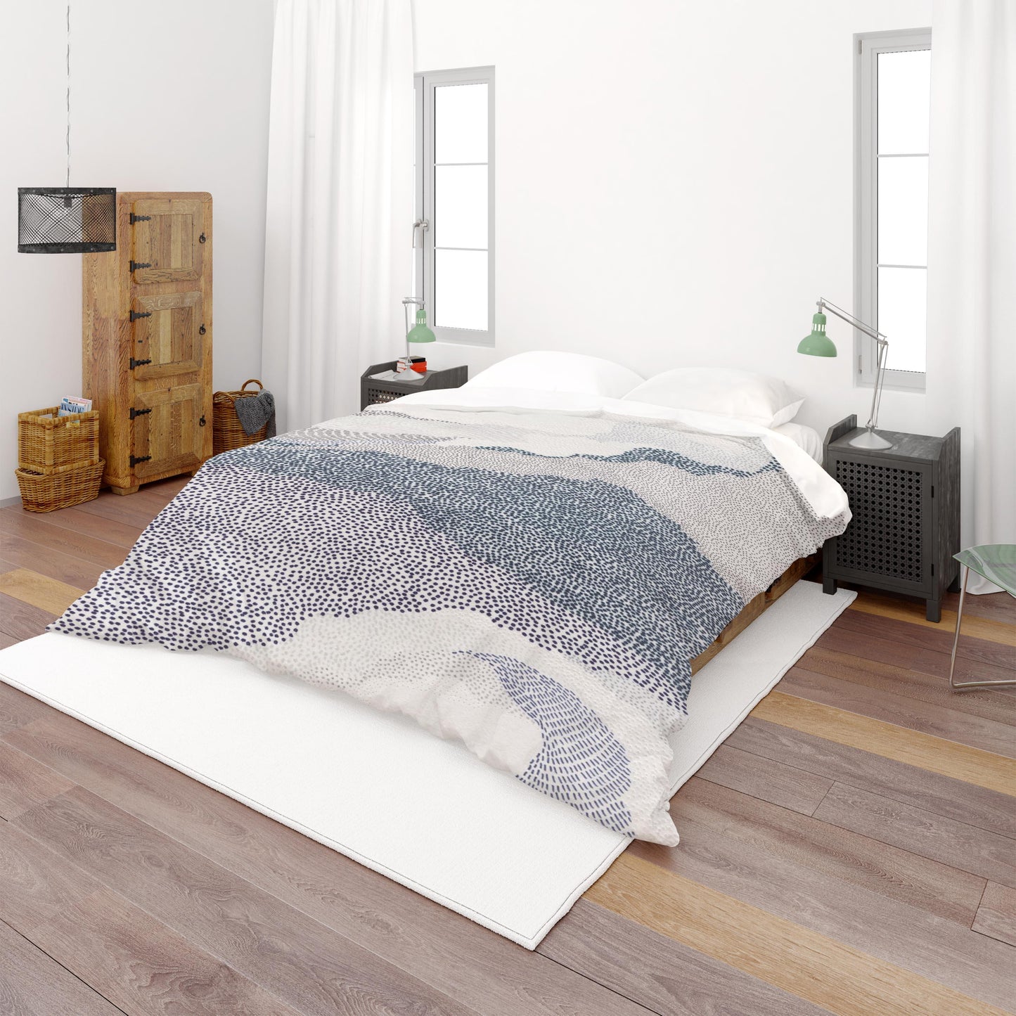 3D Black Speckle Quilt Cover Set Bedding Set Pillowcases  66