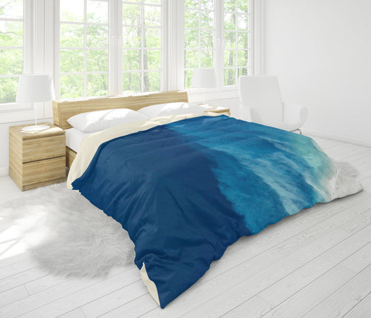 3D Blue Sea Wave Forest Quilt Cover Set Bedding Set Pillowcases 32