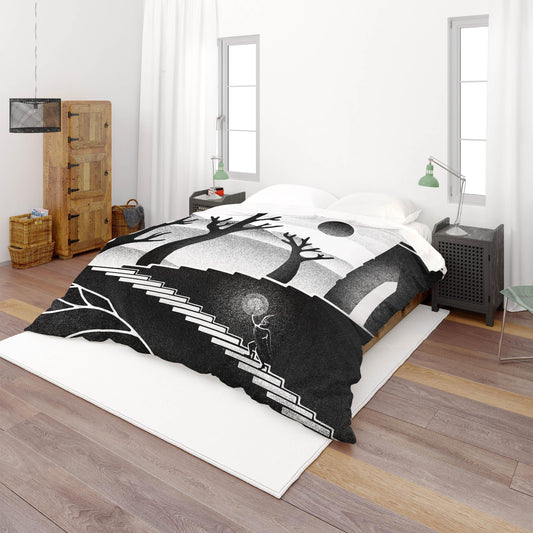 3D Black White Cartoon Quilt Cover Set Bedding Set Pillowcases  54
