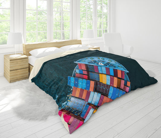 3D Cargo Ship Quilt Cover Set Bedding Set Pillowcases 50