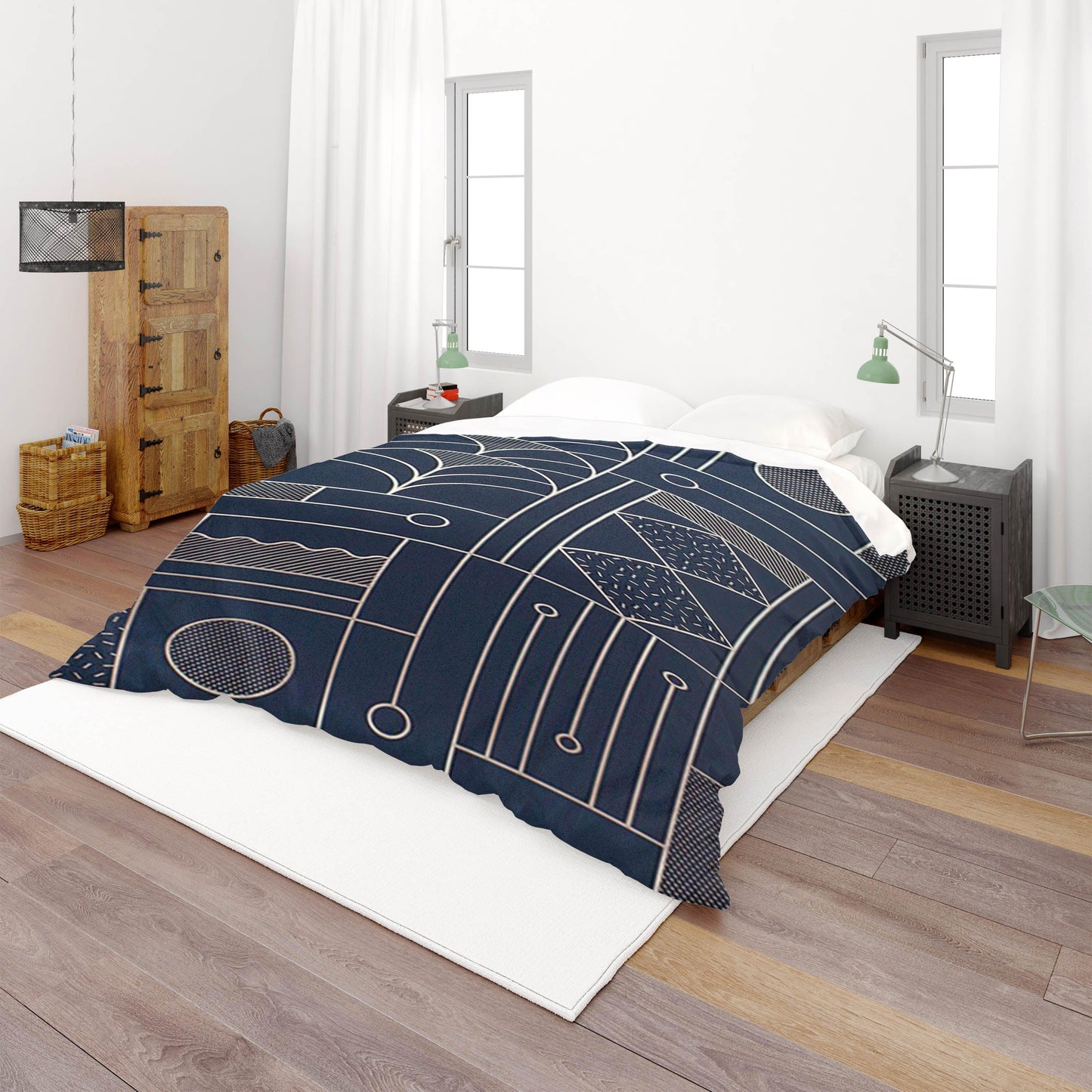 3D Black White Geometry Stripes Quilt Cover Set Bedding Set Pillowcases  42