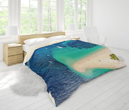 3D Blue Sea Beach Forest Quilt Cover Set Bedding Set Pillowcases 36