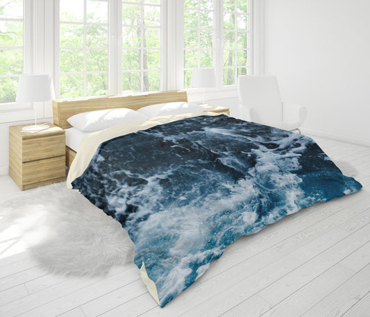 3D Blue Sea Wave Quilt Cover Set Bedding Set Pillowcases 18