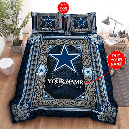 NFL Dallas Cowboys Custom Name Magic Carpet Bedding Set