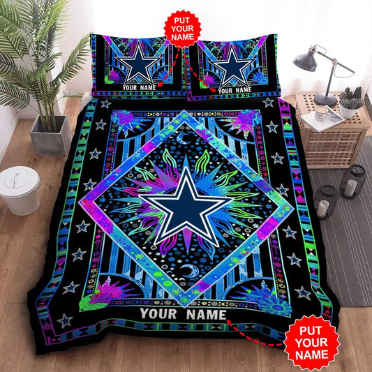 NFL Dallas Cowboys Custom Name Magic Carpet Bedding Set V2