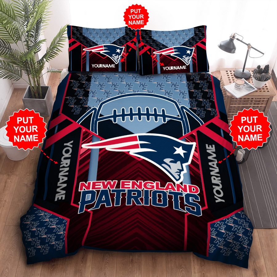 NFL New England Patriots Custom Name Special Bedding Set