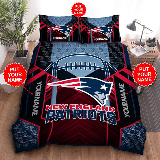 NFL New England Patriots Custom Name Special Bedding Set