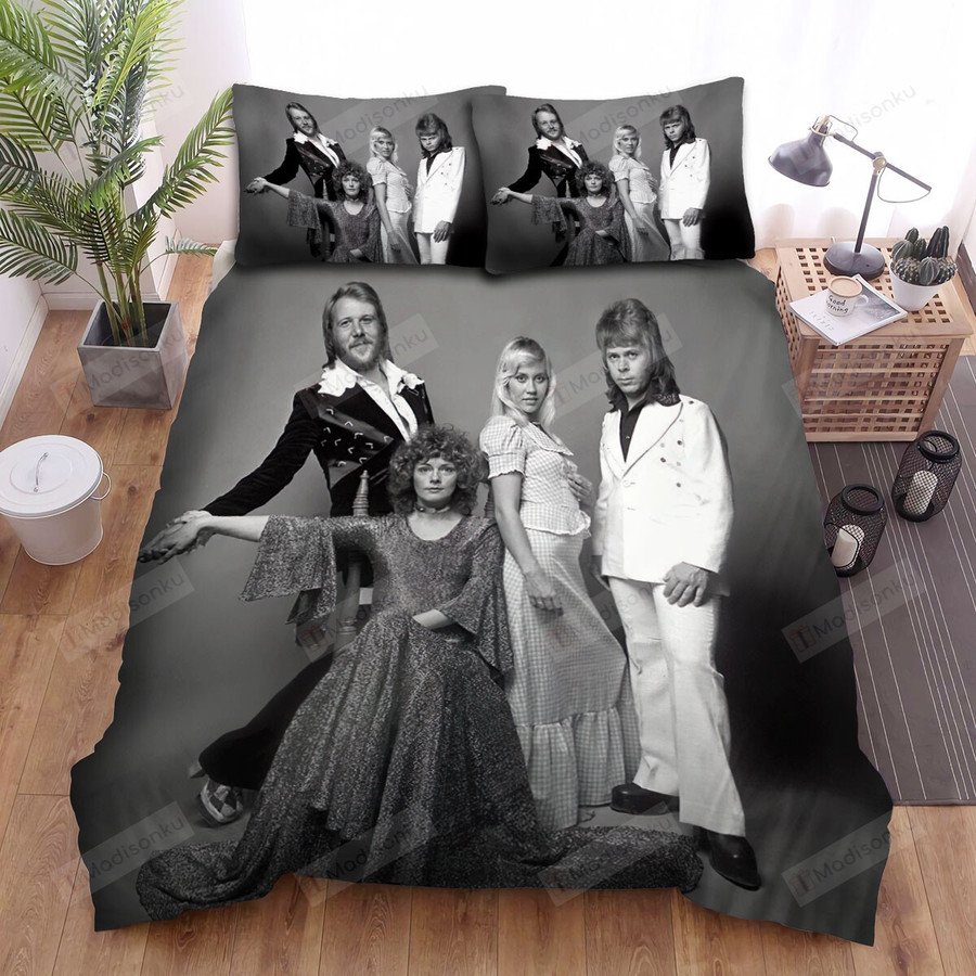 ABBA Members Black White Bedding Set