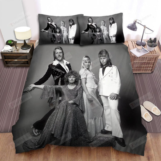 ABBA Members Black White Bedding Set