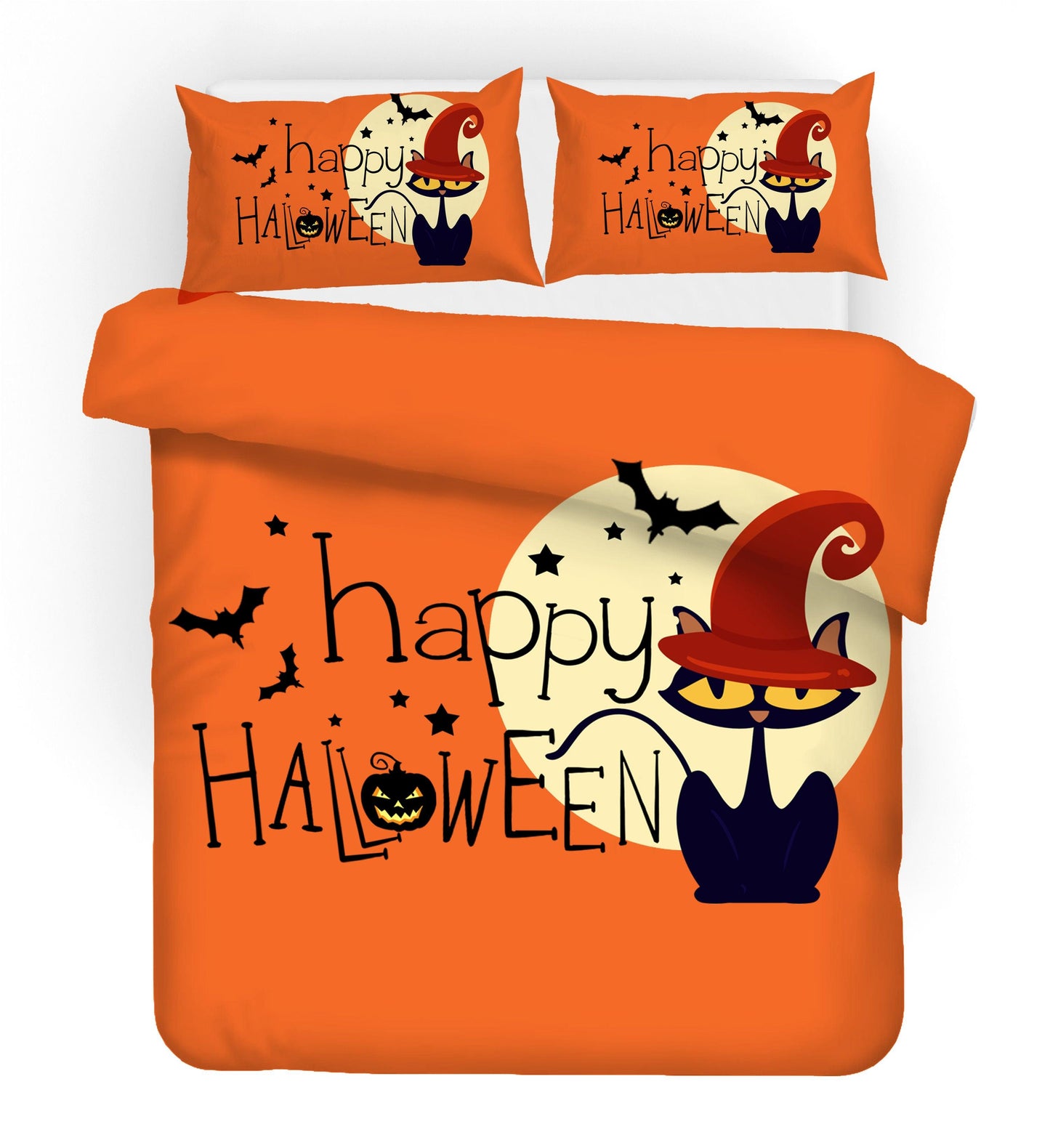 3D Cartoon Halloween Quilt Cover Set Bedding Set Duvet Cover Pillowcases WJ 1629