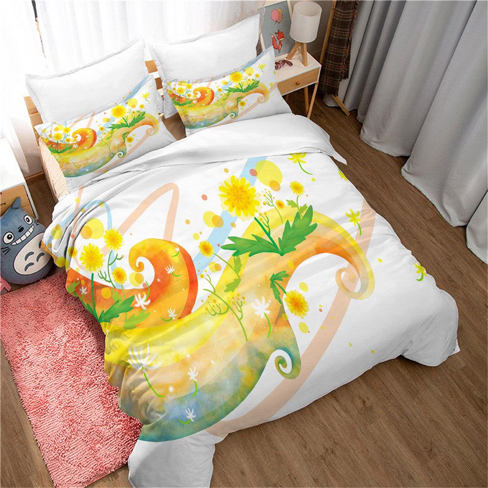 3D Artistic Floral Quilt Cover Set Bedding Set Duvet Cover Pillowcases 165