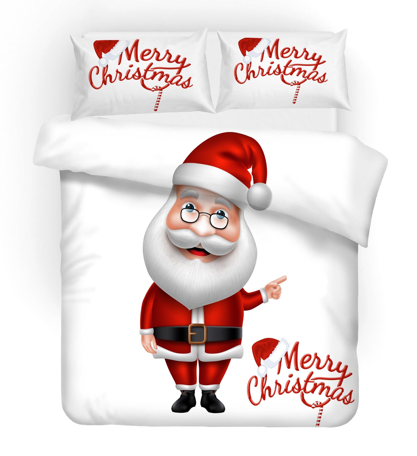 3D Cartoon Christmas Quilt Cover Set Bedding Set Duvet Cover Pillowcases WJ 1640