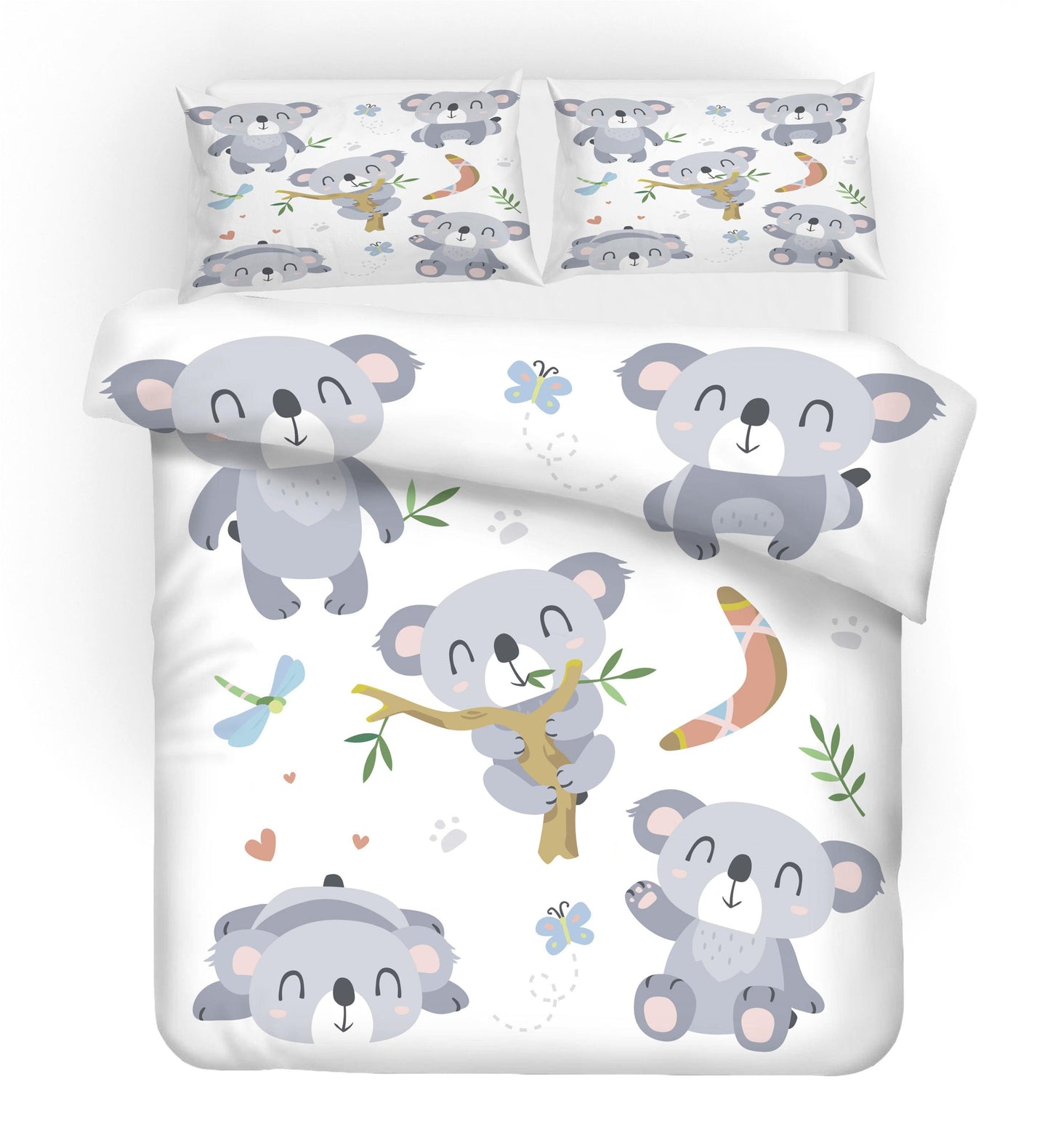 3D Cartoon Animal Koala Quilt Cover Set Bedding Set Duvet Cover Pillowcases 137