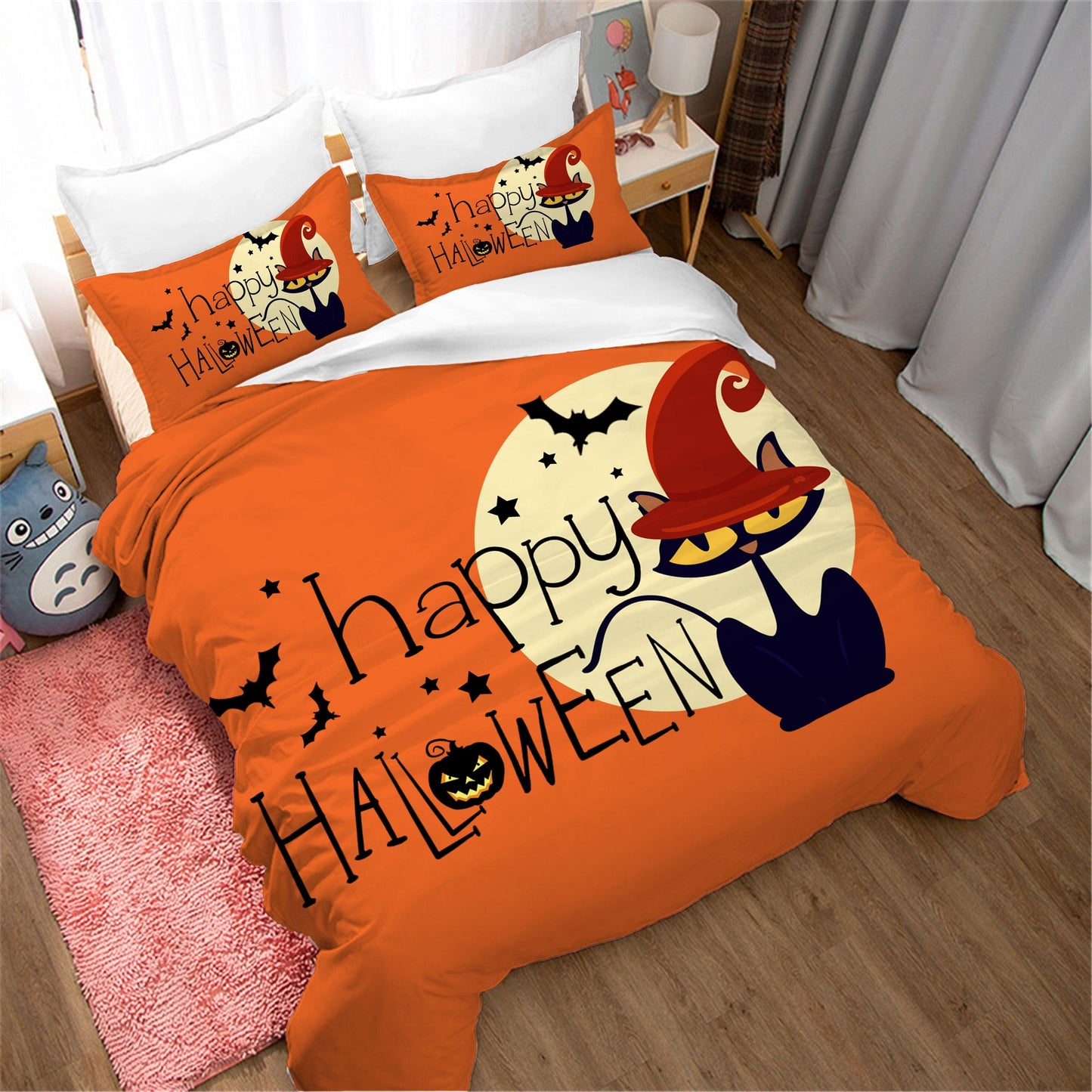 3D Cartoon Halloween Quilt Cover Set Bedding Set Duvet Cover Pillowcases WJ 1629