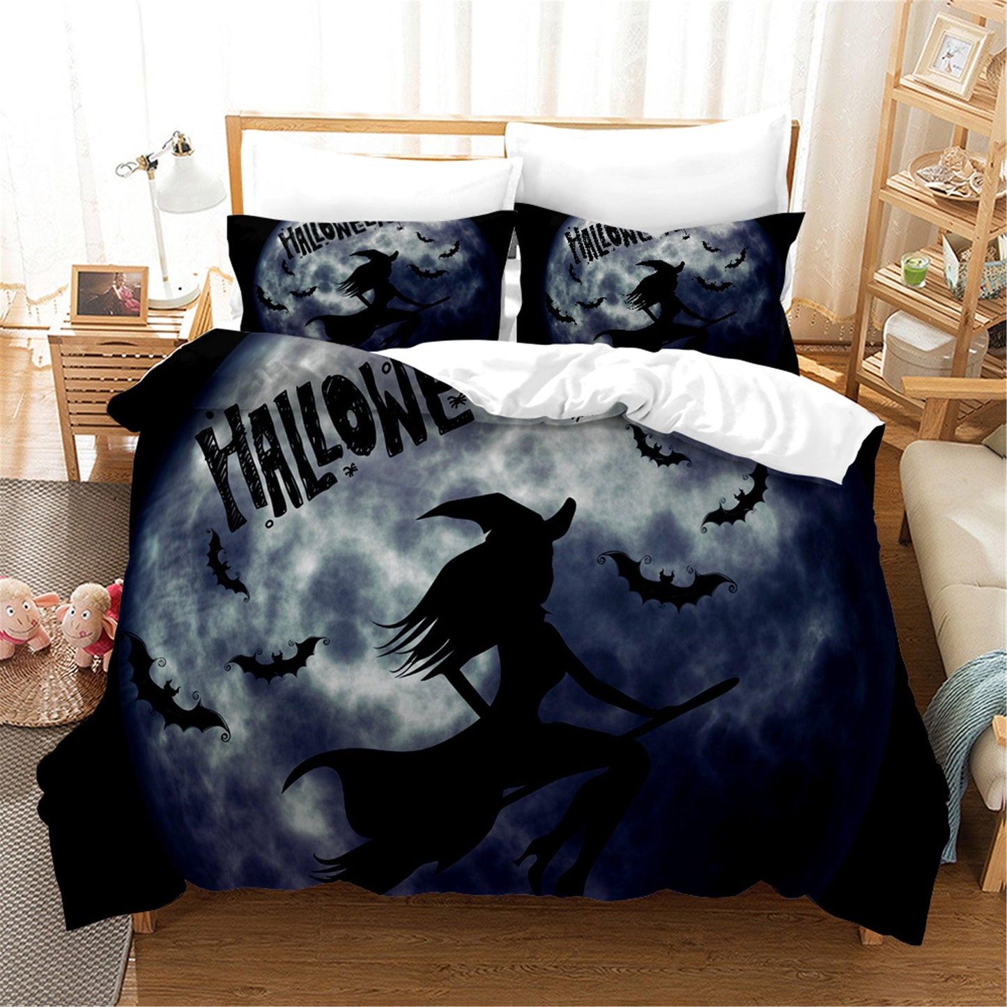 3D Cartoon Halloween Quilt Cover Set Bedding Set Duvet Cover Pillowcases WJ 1638