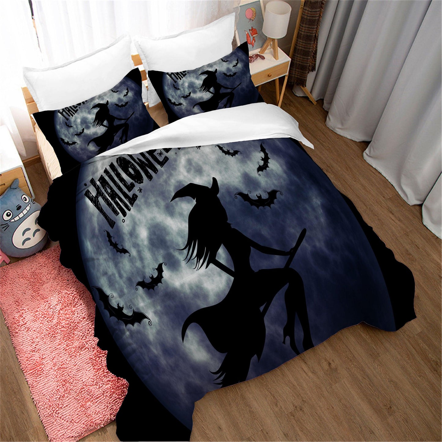 3D Cartoon Halloween Quilt Cover Set Bedding Set Duvet Cover Pillowcases WJ 1638