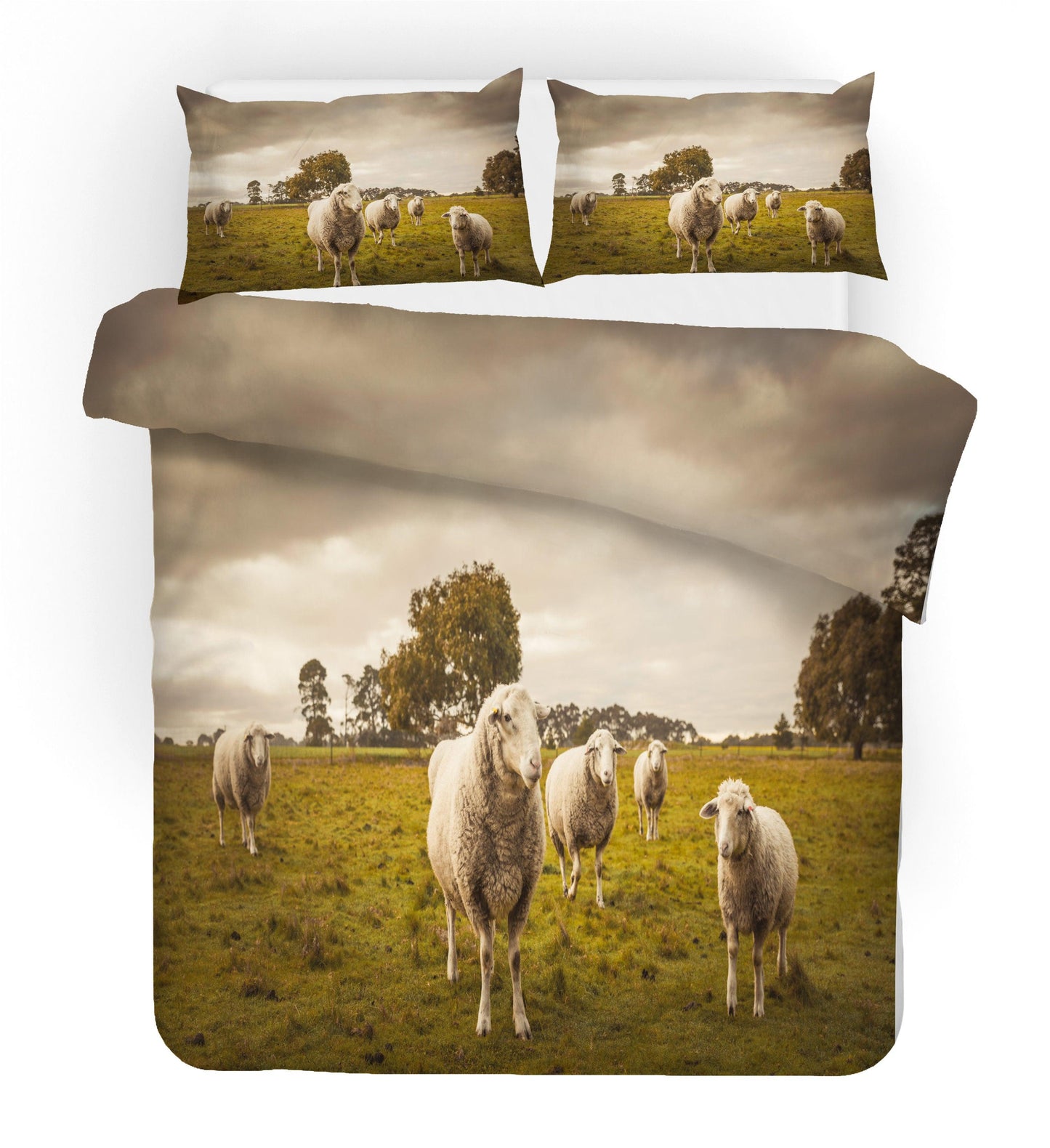 3D Animal Sheep Meadow Quilt Cover Set Bedding Set Duvet Cover Pillowcases 29