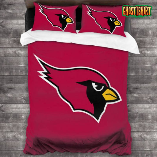 100 Washed Microfiber Arizona Cardinals Logo Bedding Set