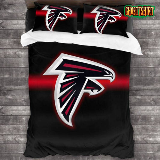 100 Washed Microfiber Atlanta Falcons Logo Bedding Set