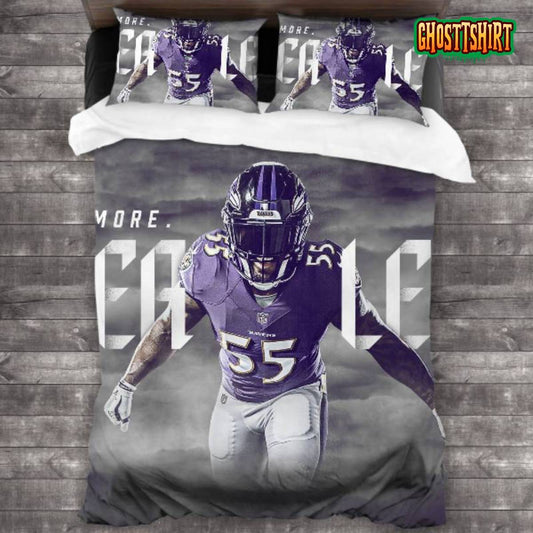 100 Washed Microfiber Baltimore Ravens Logo Bedding Set