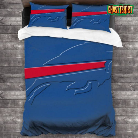 100 Washed Microfiber Buffalo Bills Logo Bedding Set
