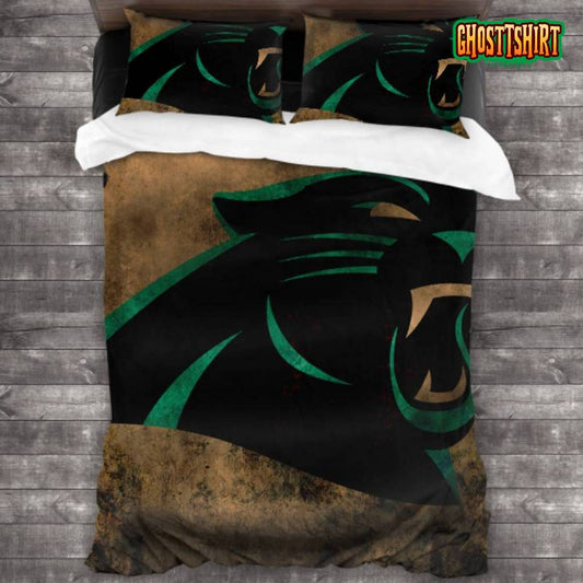 100 Washed Microfiber Carolina Panthers Logo Bedding Set