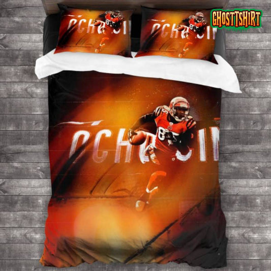 100 Washed Microfiber Cincinnati Bengals Logo Bedding Set
