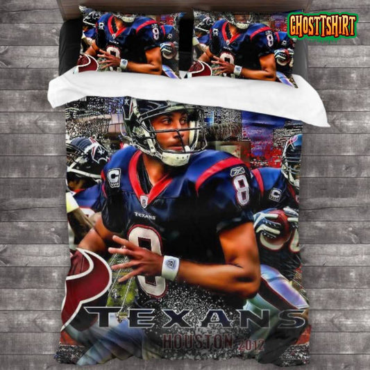 100 Washed Microfiber Houston Texans Logo Bedding Set
