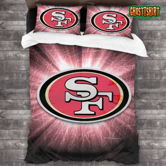 100 Washed Microfiber NFL San Francisco 49ers Logo Bedding Set