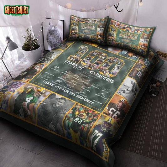100th Green Bay Packers Quilt Bed Set
